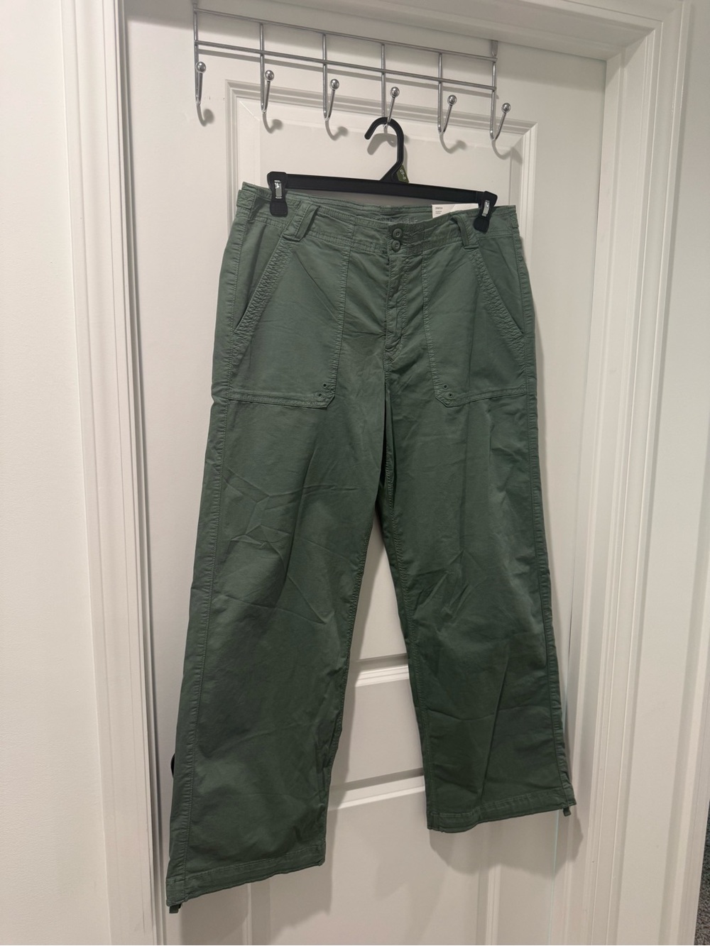 AE Stovepipe Pants Green Casual Cargo Pants